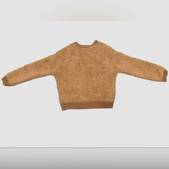 Alex Mill Wool Teddy Cardigan Sweater Brown Tan Size M - Picture 2 of 10